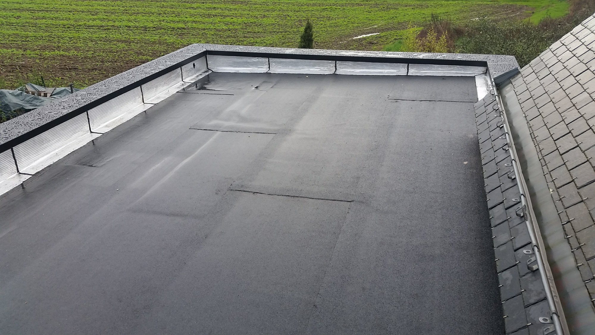 Extension bois zinc, secteur Auray, système d'étanchéïté de la toiture