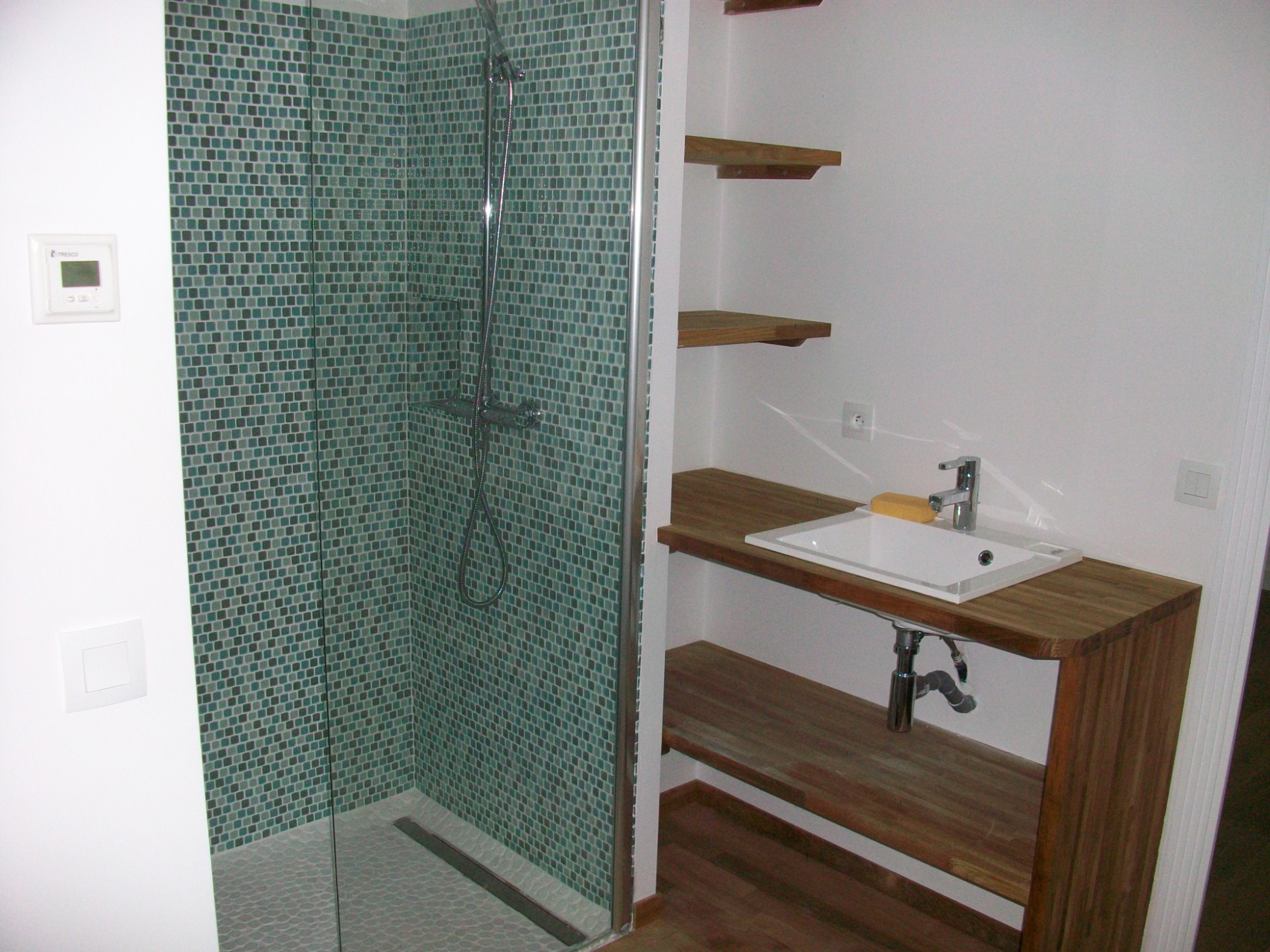 rénovation maison néo-bretonne Crac'h, aménagement intérieur salle de bain